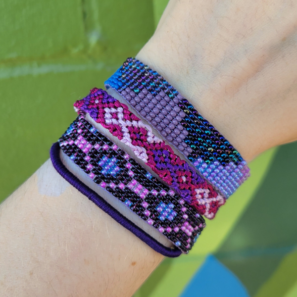 Picture of beaded woven wrap bracelet