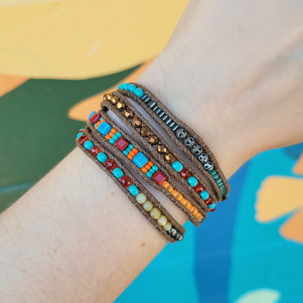 Picture of variety wrap beaded bracelet