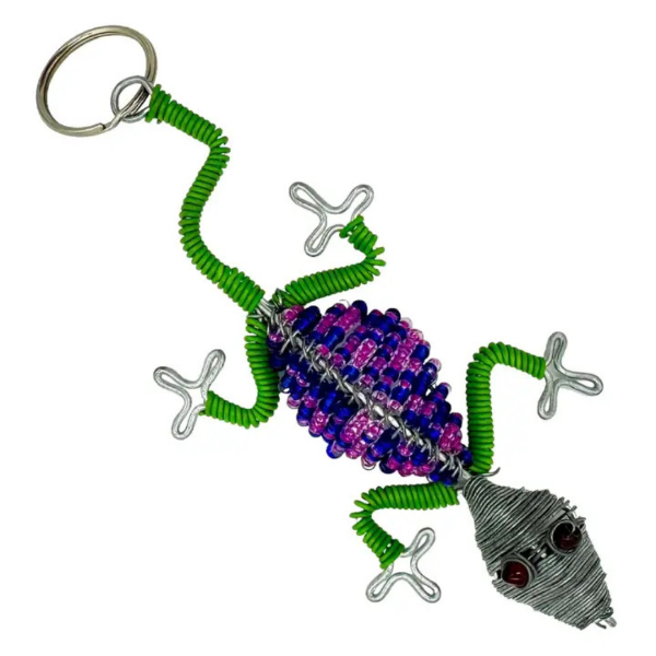 Picture of beaded gecko keychain