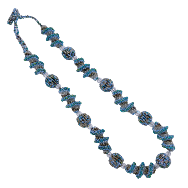Picture of spiral twist beaded necklace