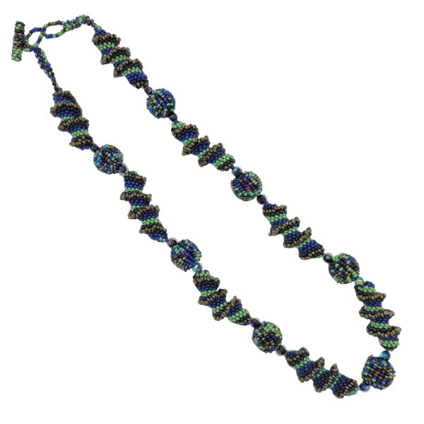 Picture of spiral twist beaded necklace