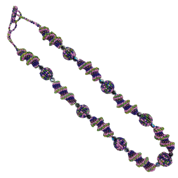 Picture of spiral twist beaded necklace