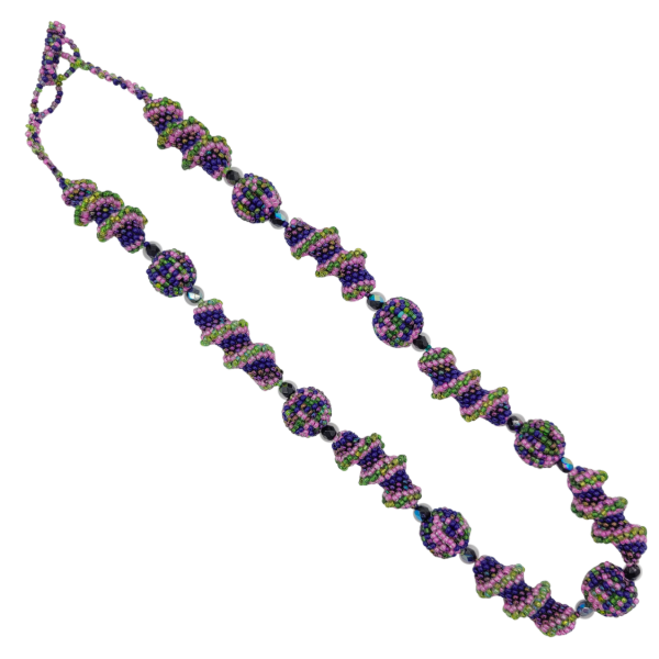 Spiral Twist Beaded Necklace