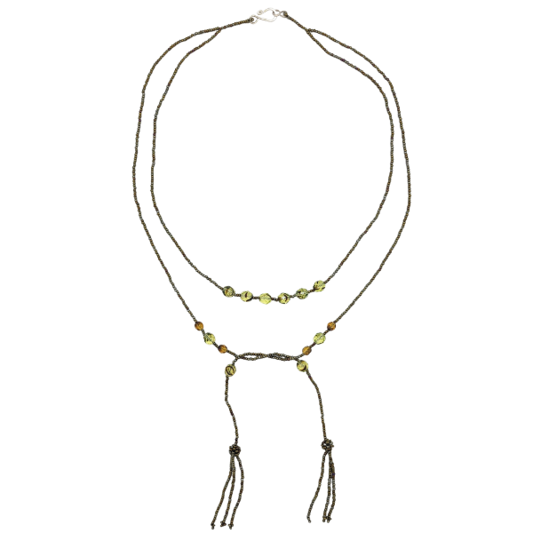 Picture of lariat beaded tie necklace