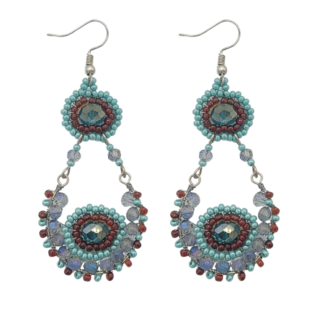 Picture of crystal goblet beaded earrings