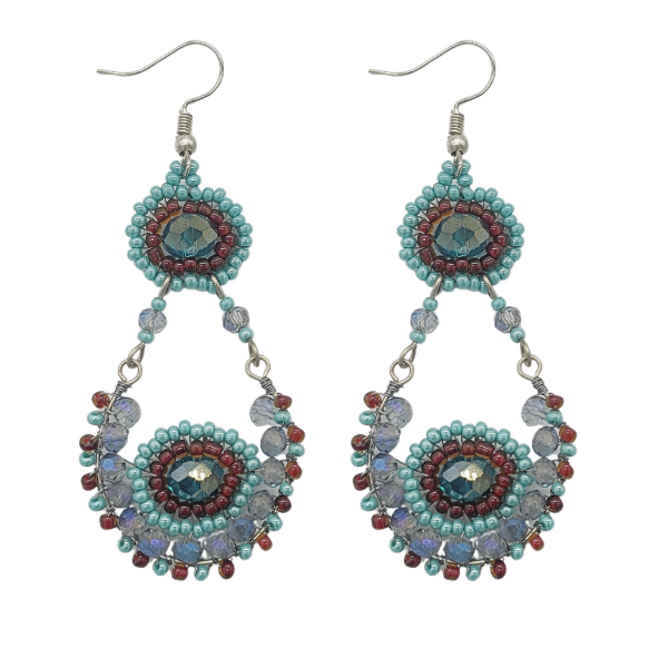 Picture of crystal goblet beaded earrings