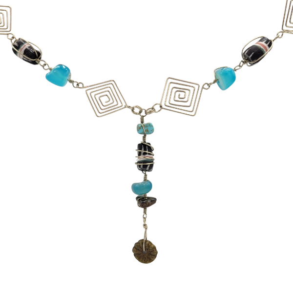 Picture of spiral flower necklace