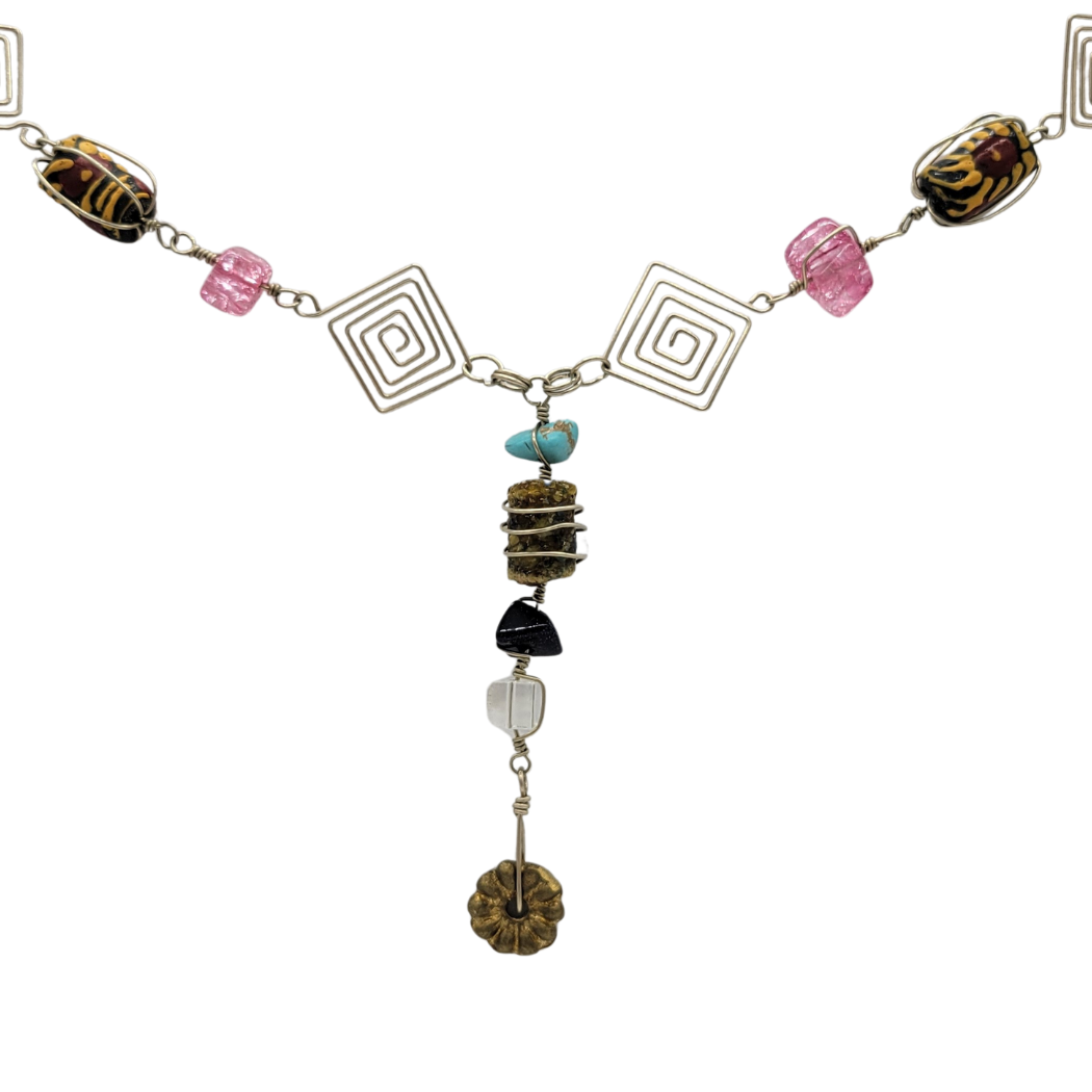 Picture of spiral flower necklace