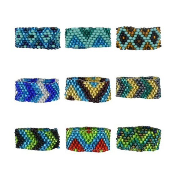 Picture of beaded woven ring