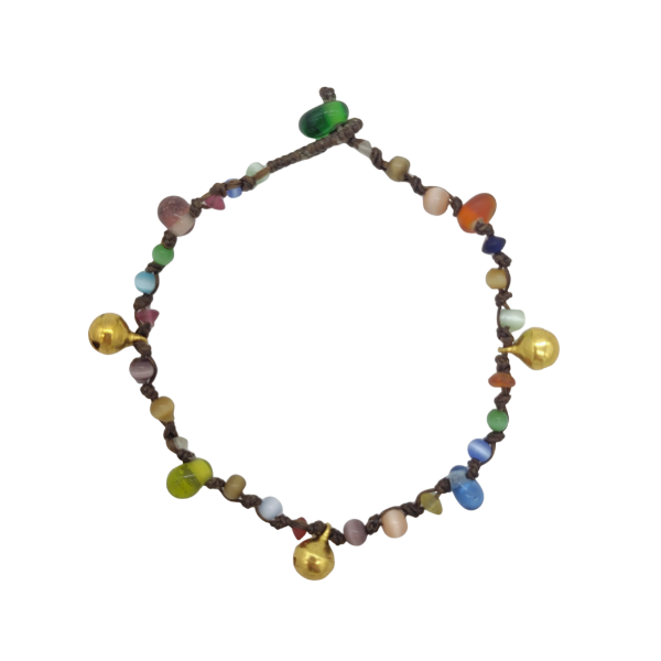 Picture of jippy multicolor bell anklet