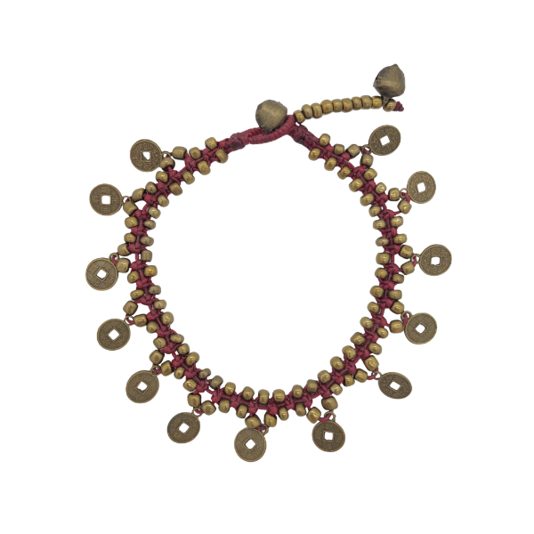 Picture of iching coin anklet