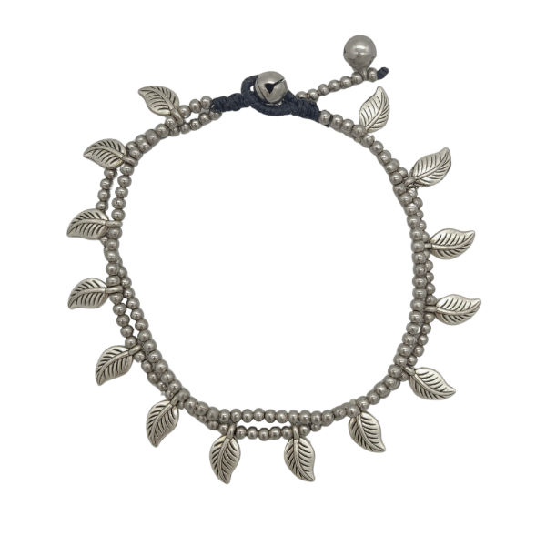 Picture of leaf charm bell anklet