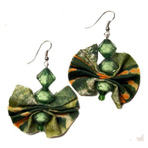 Batik Butterfly Dangle Earrings