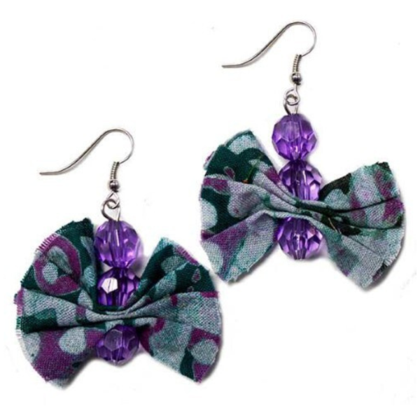 Batik Butterfly Dangle Earrings