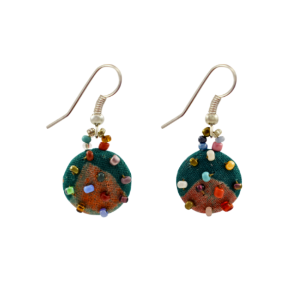 Picture of batik button earrings