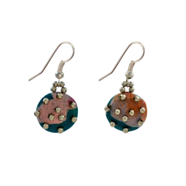 Picture of batik button earrings