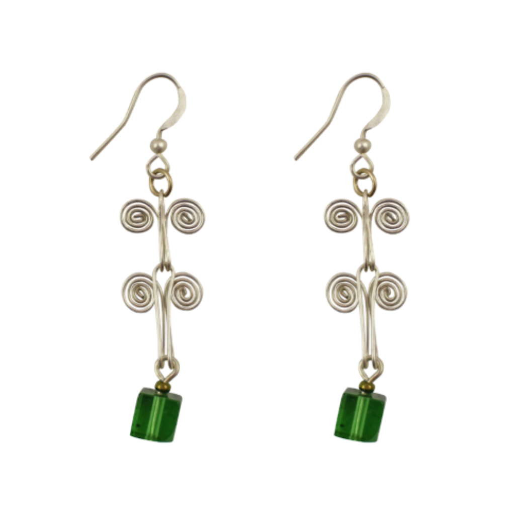 Picture of glass cube earrings