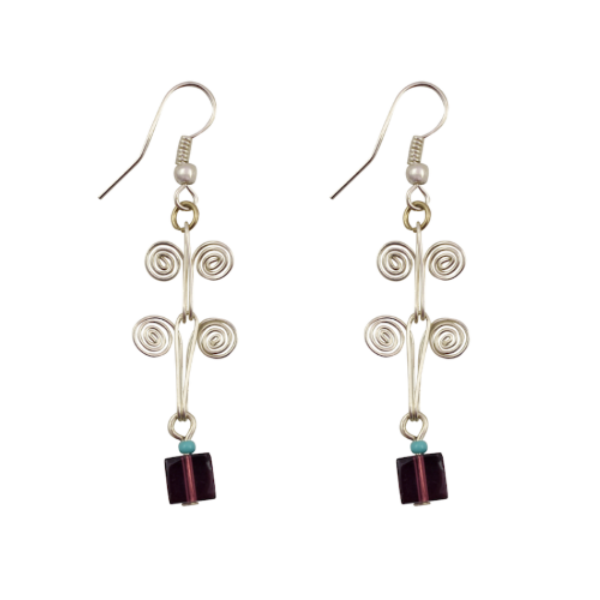 Picture of glass cube earrings