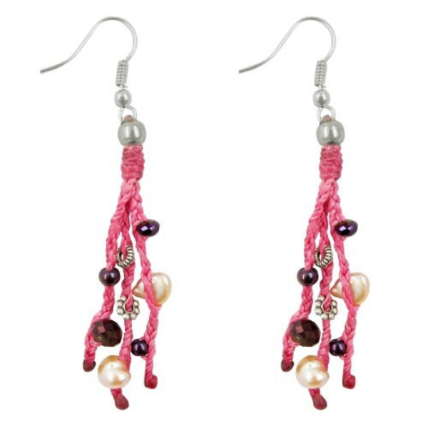 Picture of pearly braided earrings