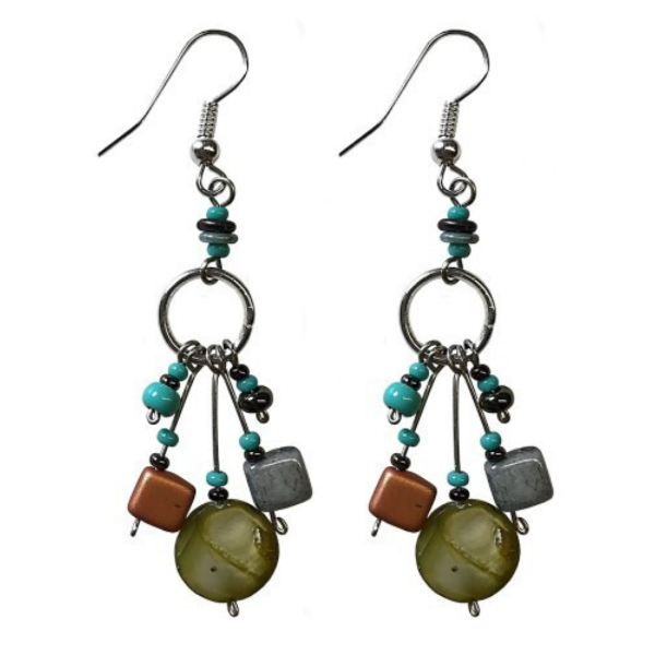 Picture of pearly potpourri earrings