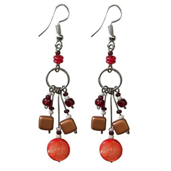 Picture of pearly potpourri earrings