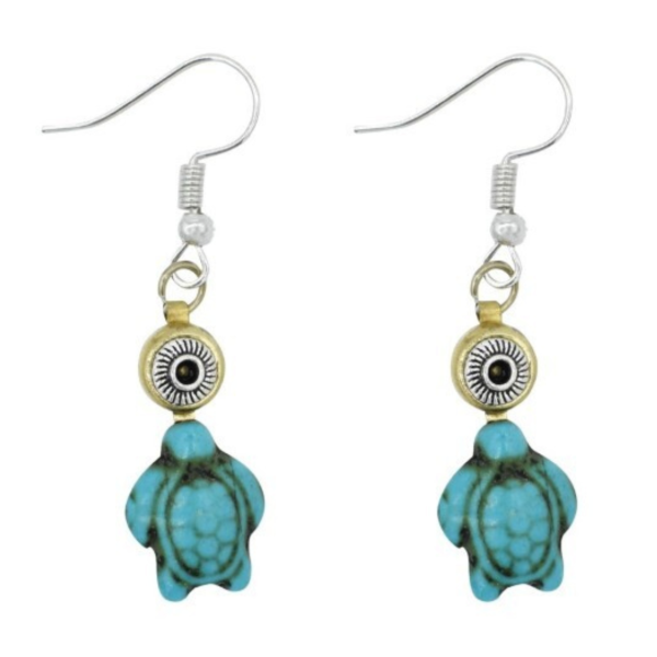 Sea Turtle Charm Earrings