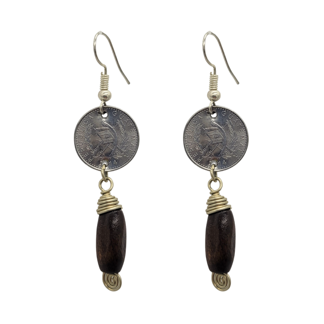 Picture of centavos coin earrings