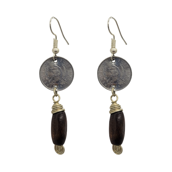 Picture of centavos coin earrings