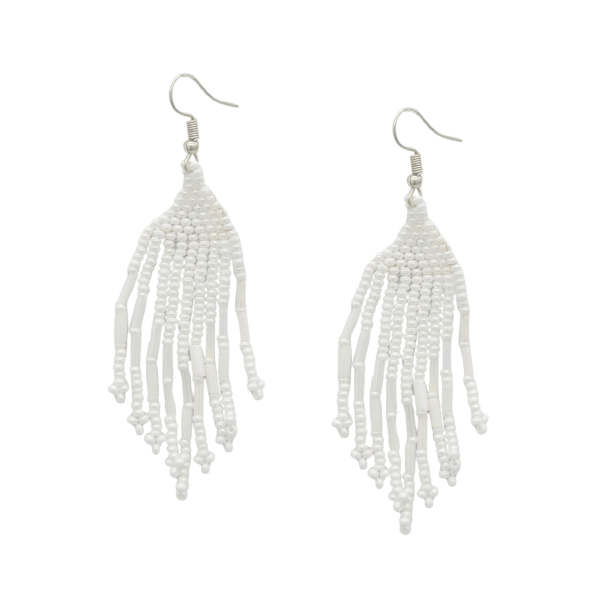 Sparkly Beaded Fringe Earrings