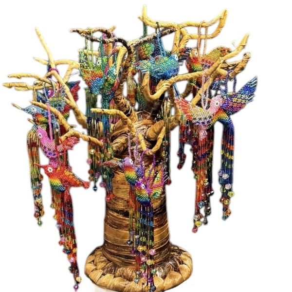 Picture of beaded crystal bird ornament