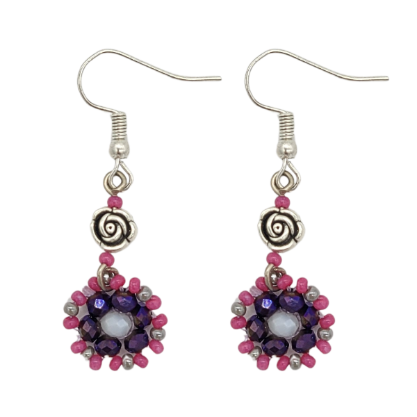 Picture of beaded blossom earrings