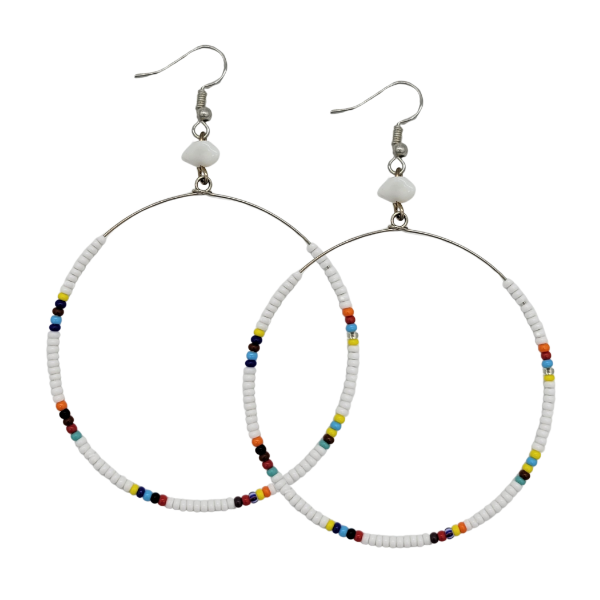 Picture of beaded hoop earrings