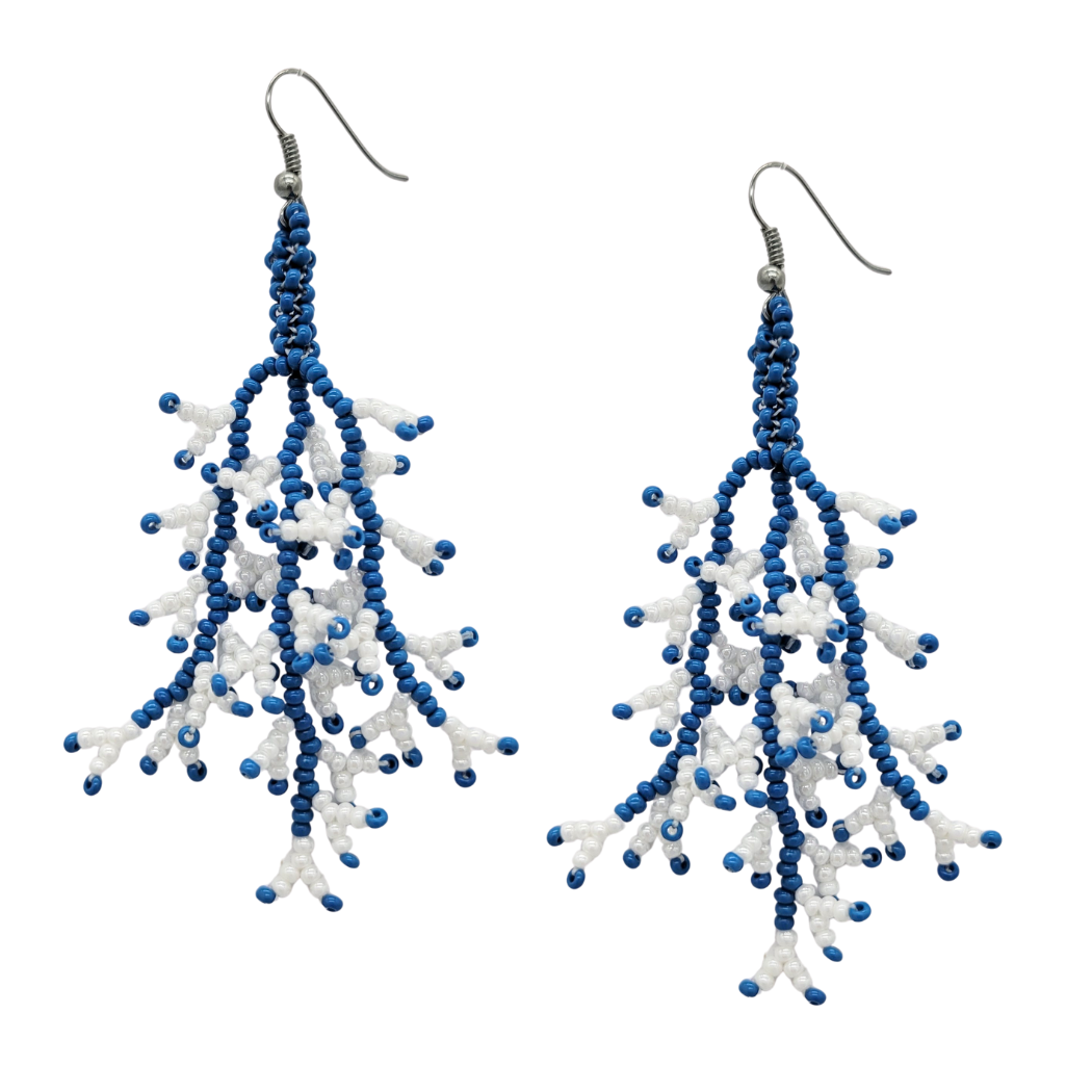 Picture of caribou three strand beaded earrings