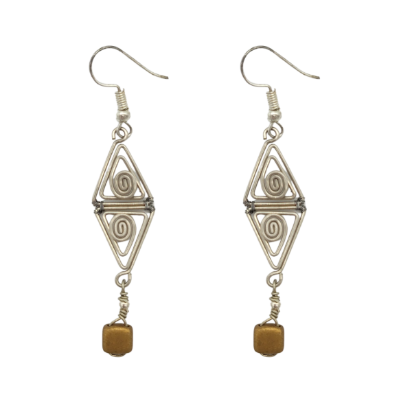Picture of double triangle wire earrings