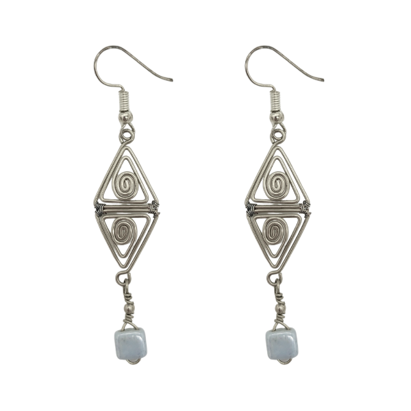 Picture of double triangle wire earrings
