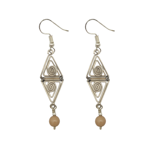 Picture of double triangle wire earrings