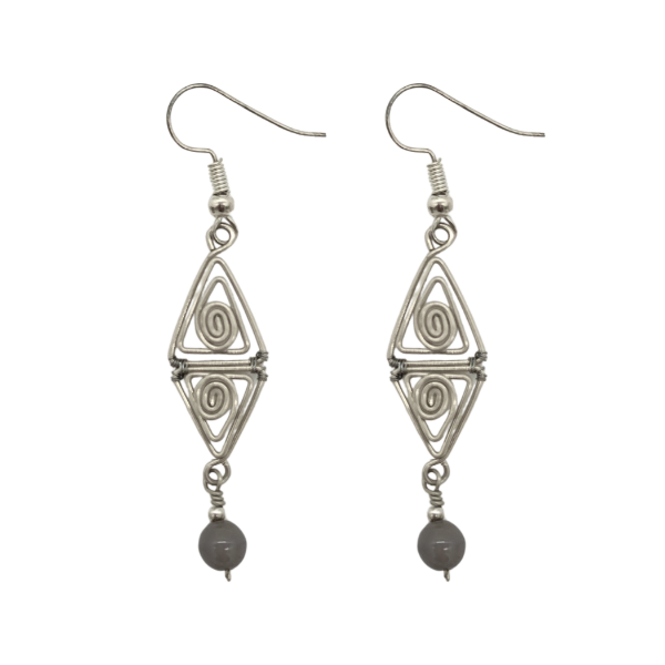 Picture of double triangle wire earrings