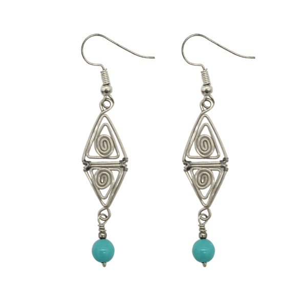 Picture of double triangle wire earrings
