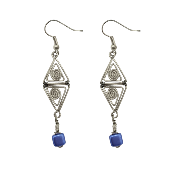 Picture of double triangle wire earrings