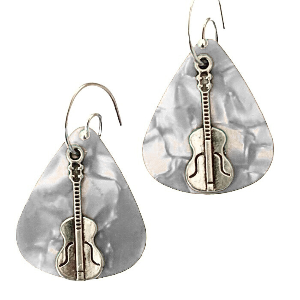 Picture of guitar pick earrings