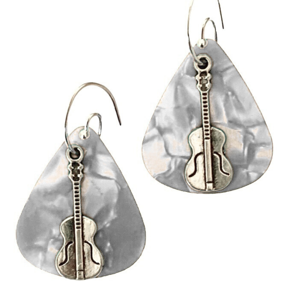 Picture of guitar pick earrings