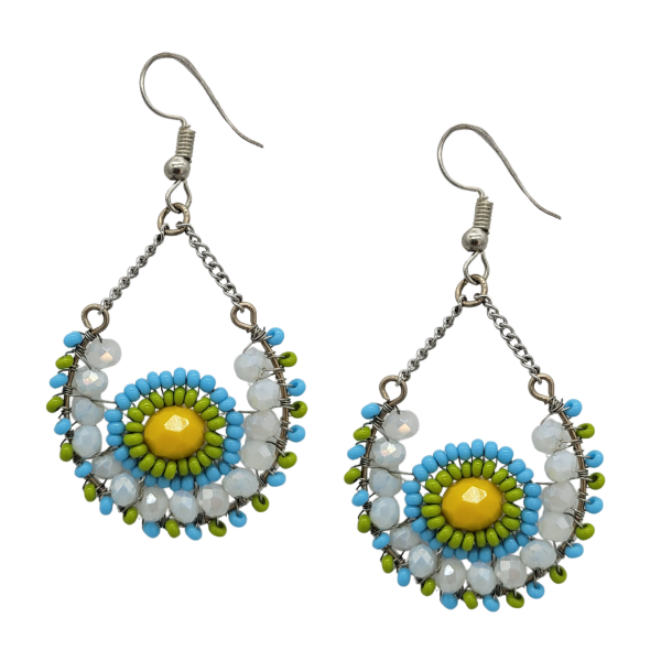 Picture of sunburst beaded earrings