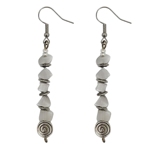 Picture of spiral gemstone earrings