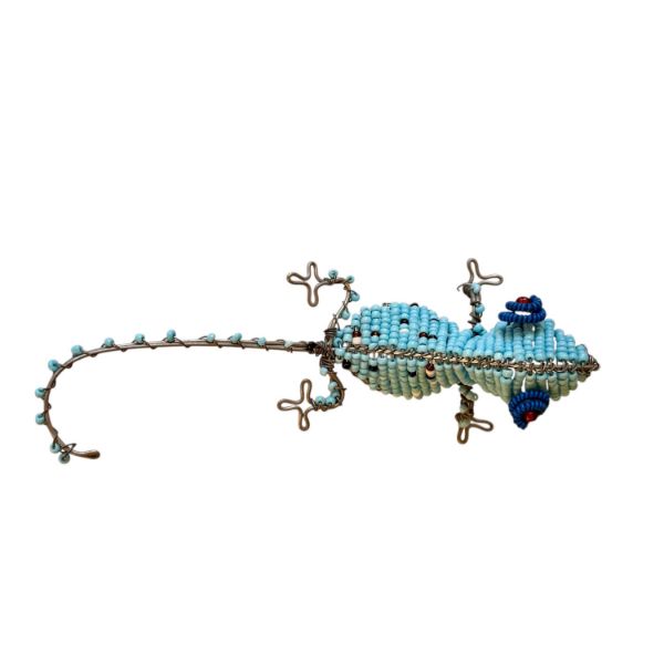 Picture of beaded wire chameleon