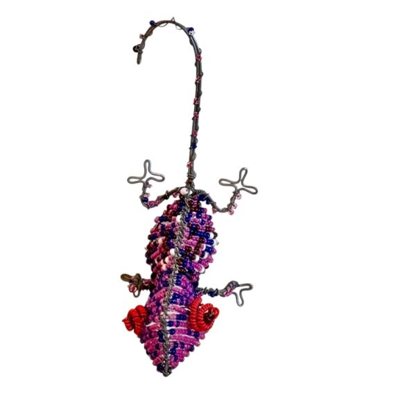 Picture of beaded wire chameleon
