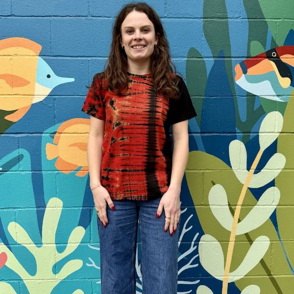 Striped Cotton Tie Dye T-Shirt