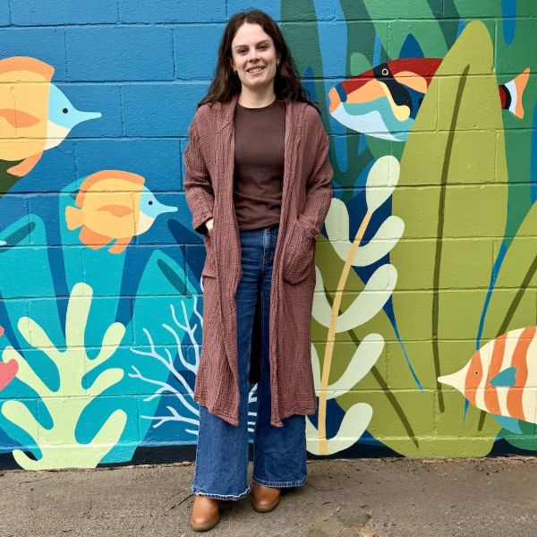Gauzy Cotton Long Hooded Jacket