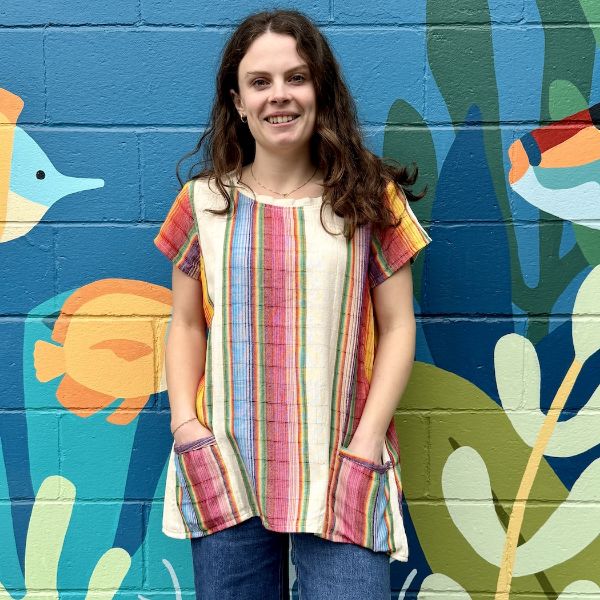 Rainbow Canyon Striped Short Sleeve Tunic