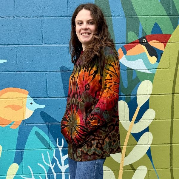 Tie Dye Pullover Hoodie Top