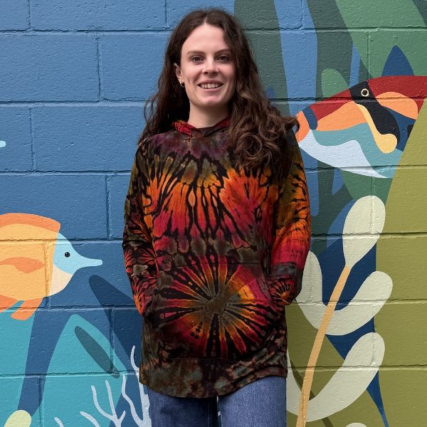 Tie Dye Pullover Hoodie Top
